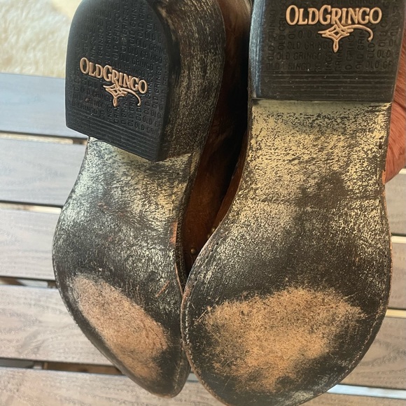 Old Gringo Brown and Blue Embroidered Boots - Picture 6 of 9